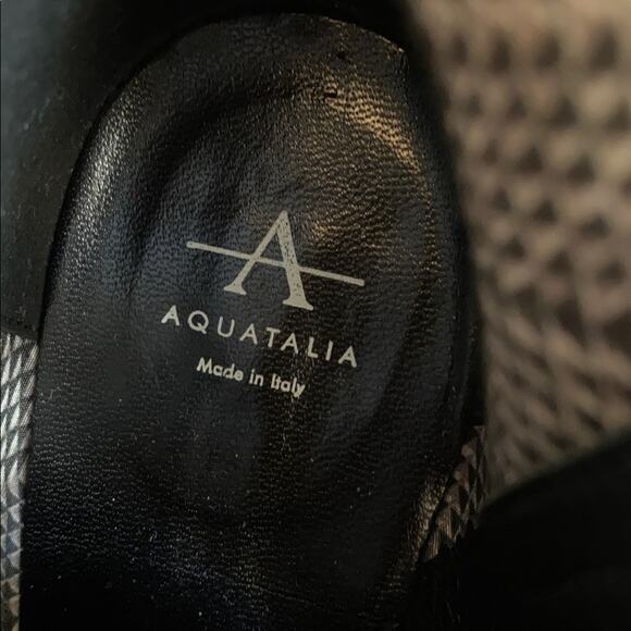 AQUATALIA $425 Fuoco Black Leather Italy Ankle Boot 7.5 EUC - Picture 12 of 16